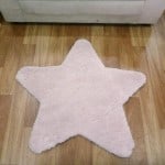 Soft n Thick Kids Nursery Floor Rug Star Shapes 1mx1m in 6 Colours Pink