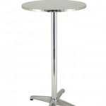 60cm Round Cafe Pub Folding Top & Adjustable Table Height 70/114cm H