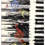 Piano Music Design Kids' Rug